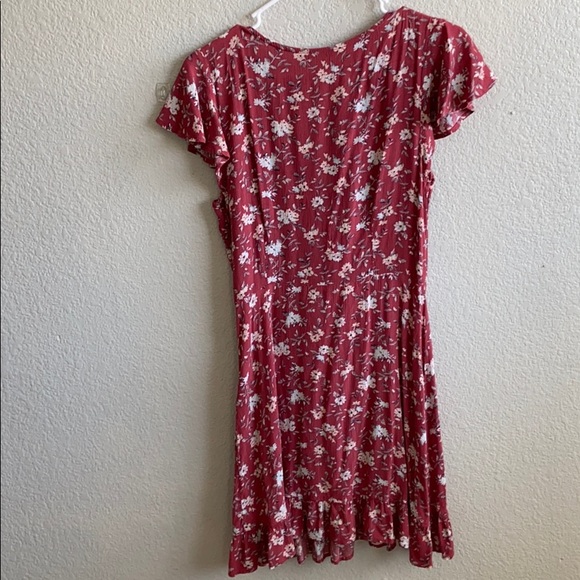 Pink Ruffle Wrap Dress - Picture 3 of 6